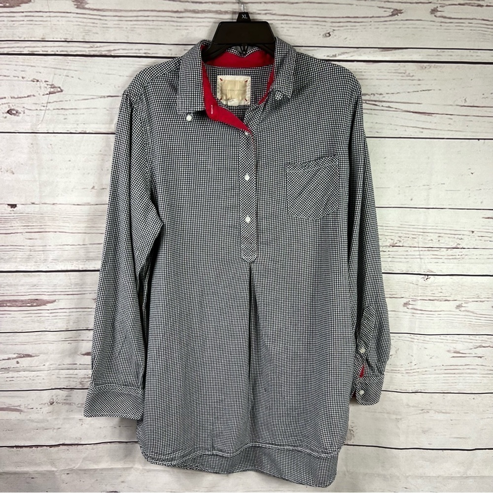 VICTORIA'S Secret checkers long sleeve sleep shirt Sz L